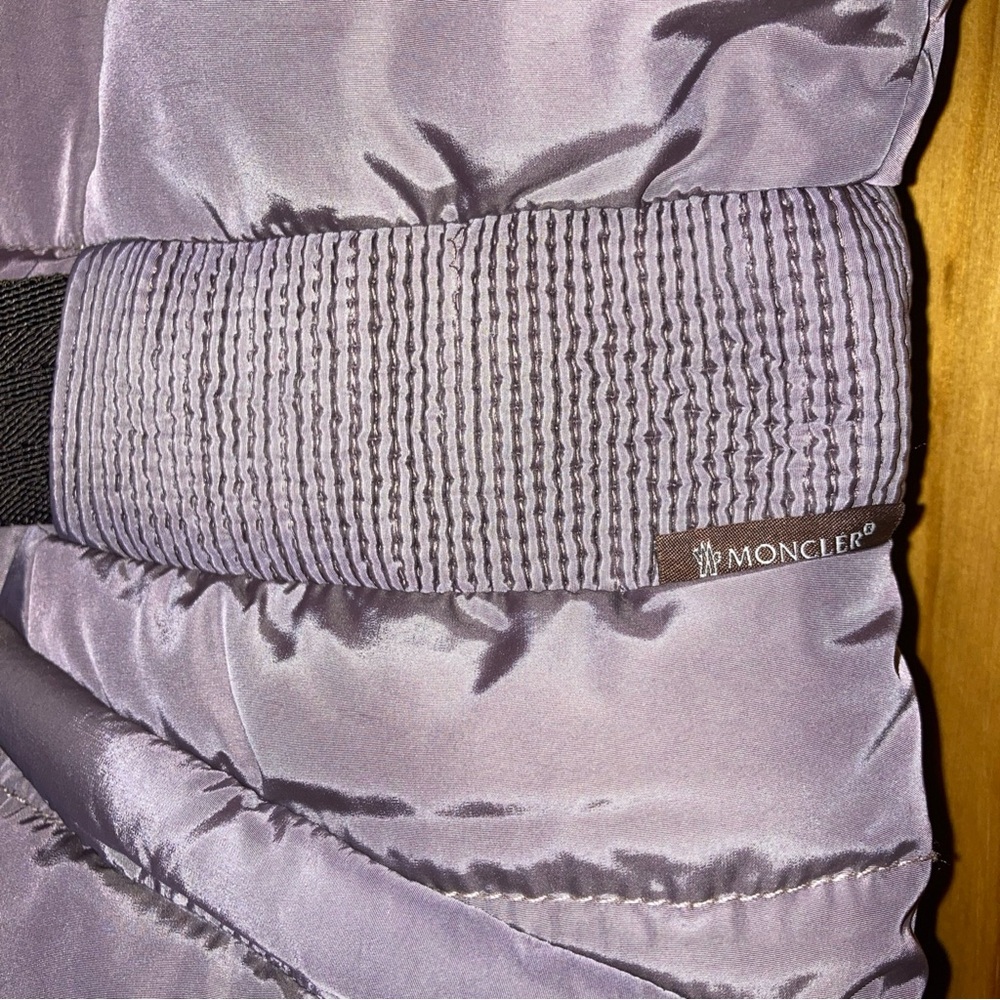 Moncler Authentic Purple Fur Down Jacket Modane Giubbotto Size 3 Large - Picture 5 of 14